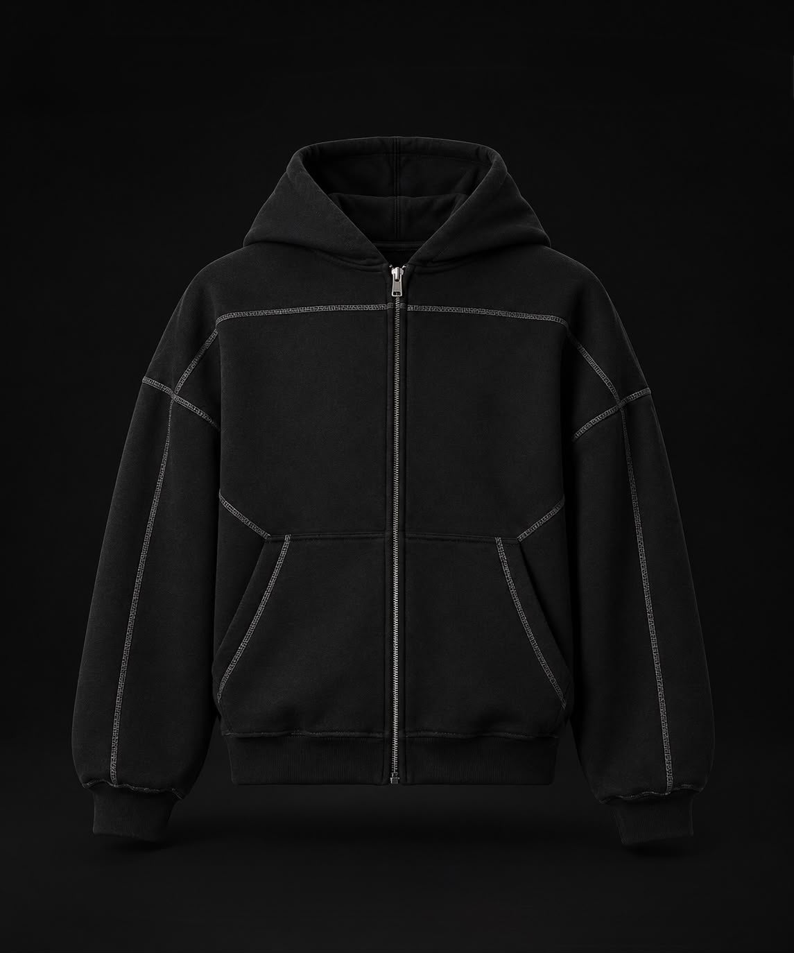 BERUSA - Boxy Fleece Zip Hoodie